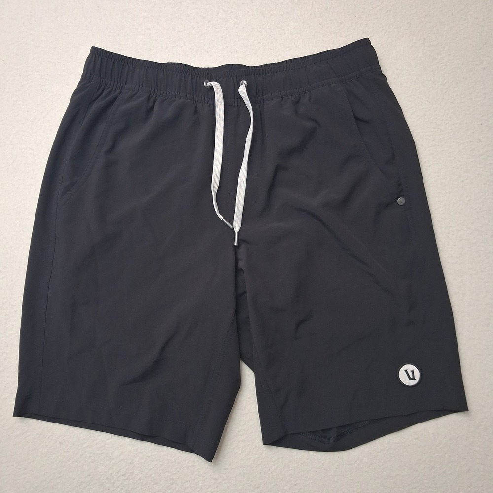 Vuori Kore Shorts Mens Medium Black Athletic Gym Yoga Training Lined Shorts